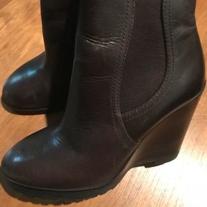 Michael kors thea wedge brown ankle boots